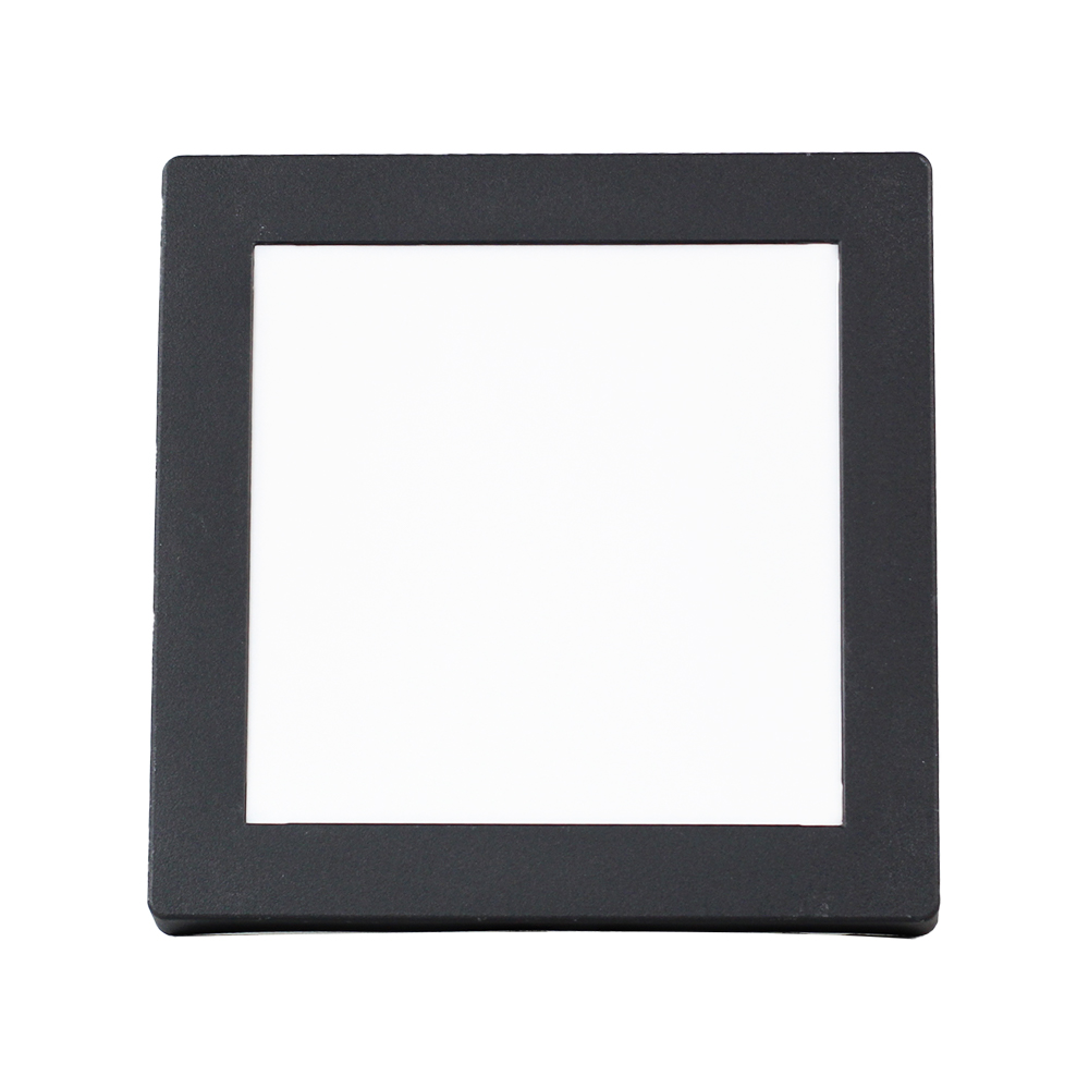 Plafon de LED Sobrepor Quadrado Preto 18W